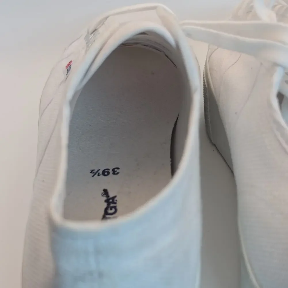 Superga Women's 2790 Platform Sneakers White Canvas Size 8.5 New w/ Defects